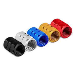 4pcs Aluminum Car Wheel Valves Stem Caps with Rubber Seal Airtight Protections Tire Valves Covers set for Vehicles Tires