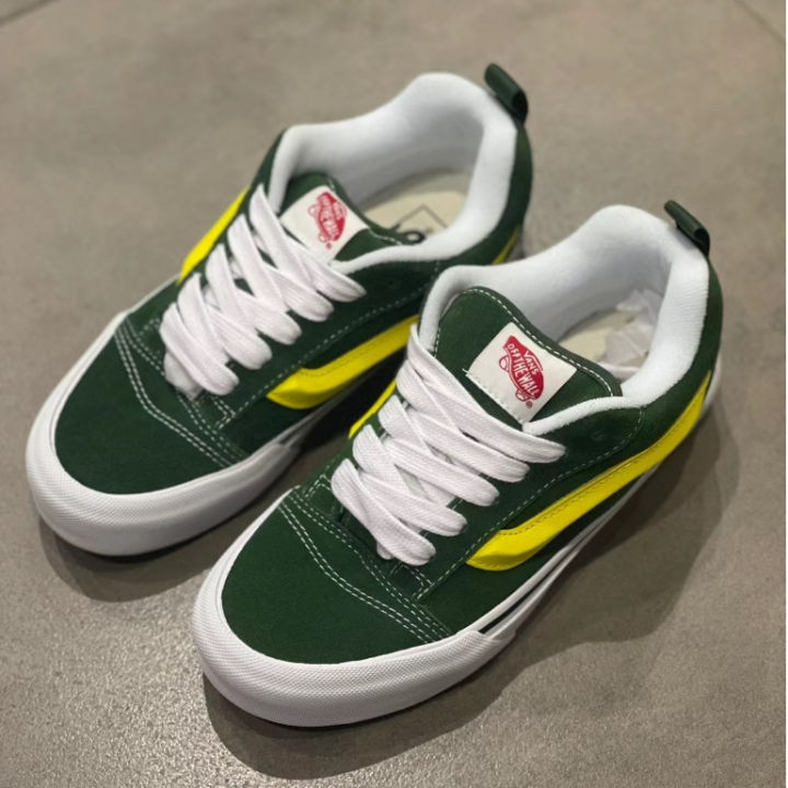 Vans Classics Knu Skool Yellow Green Low-Top Casual Sneakers Us - Main Image