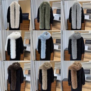 GAOSU Soft Faux Fur Scarf Thick Double Sided Fluffy Winter Shawl Shaggy Warm Stole Fuzzy Texture Long Plush Muffler Daily Wear