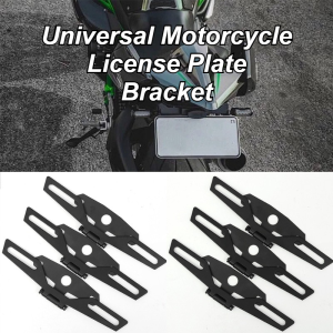 Universal Folding License Plate Adjustable License Plate Bracket Fold Tail Light Metal Mount Holder