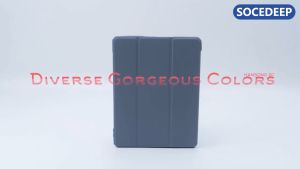 Socedeep Sarung iPad dengan Pencil Holder  Acrylic Transparent Back Cover Case suit for iPad 11th Gen (A16)  10th Gen 10.9  iPad 9th/8th7th Gen 10.2 inch  Pro11  Air11/Air8/Air7/Air6/Air5/Air4  Air 11-inch  Air3/Pro 10.5 -inch Casing