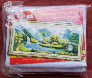 Tranh thêu chữ thập Sơn Quần Thủy Tụ FJ0788 – Tranh thêu chữ thập Lưu thủy sinh tài