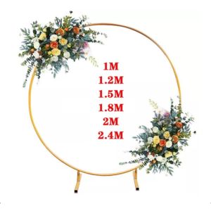 Wedding decoration Round flower Arch Wedding Stand Flower Rack Circle Arch Gold Backdrop Easy to install European style wedding American style wedding