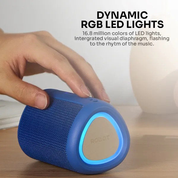 ROBOT RB120 Portable Bluetooth Speaker TWS Interconnection RGB