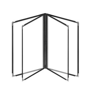 แฟ้มเมนูอาหาร ขนาด A4 ปกพลาสติกใสอย่างดี เมนูโปร่งใส ขอบเงิน มี4ขนาดให้เลือก หนังสือสูตรอาหารร้านอาหาร