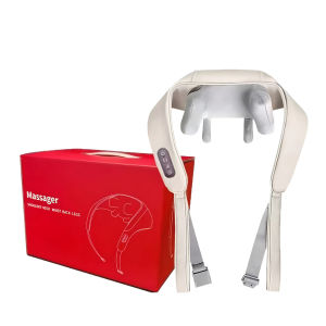 Rechargeable Cordless Neck Shoulder Massager with Heat | 4D Shiatsu Deep Tissue Kneading Pillow for Back Neck Shoulder