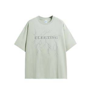 Mens Youth Lightning Reflective Printed T-shirt 2024 Spring/Summer New Product Trendy Brand Street Personality Loose Short Sleeve