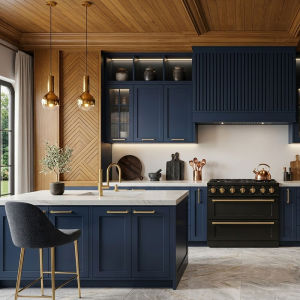 Marble & Solid Wood Shaker Kitchen Cabinet Set Modern Luxury Design HDB Condo Landed Custom All Sizes Professional Delivery