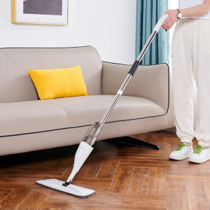 ส่งจากไทย สินค้าคุณภาพ  ม๊อบดันฝุ่น ไม้ถูพื้นแบบสเปรย์ Flat Mop หมุนได้ 360 องศา ไม่กินพื้นที่