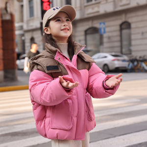 Girls  down Jacket 2023 New Korean Style Childrens Bread Coat Autumn and Winter Girls Short Thickened Coat Western Style ♢X1123