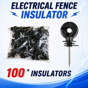 Electric Fence Insulator Fencing Screw Posts Polywire Hook Nut Wood Post Clips Outdoor Garden Accessor Tiang Kayu Wire