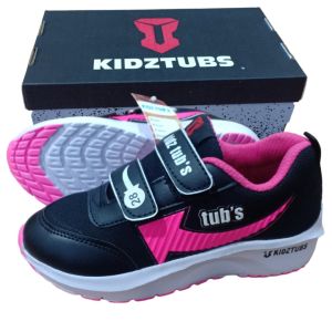 Sepatu Sekolah Anak Perempuan Sepatu Warna Hitam Murah Tali Perekat Rekat Kecil Tanggung Umur 6-10 Tahun PAUD TK SD SMP SMA Kelas 1 2 3 4 5 6 7 8 9 0-KIDZTUBS1513011924