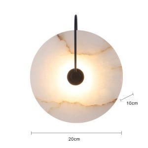 Round Marble Wall Lamp Modern Nordic LED Wall Light Indoor Lighting Room Decor Wall Sconces For Living Room Bedside BedroomFast shipping
