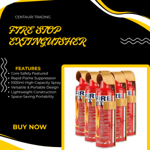 EMERGENCY FIRE STOP EXTINGUISHER | Car Emergency Safety Kit | Aerosol Flame Retardant Foam car Emergency Safety Kit Home Kitchen Office Vehicle Protection Small Supressant | Portable Fire Stop Extinguisher