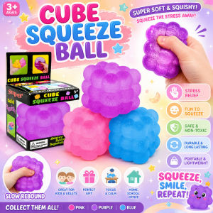 Squishy Toys NeeDoh Colorful Round Squeeze Ball Toy Stress Relief Slow-rebound Fidgets Sensory Toy