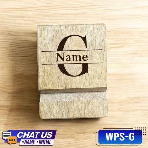 Transfer it Customized/Personalized Laser/Engrave Wooden Cellphone Holder First name Design