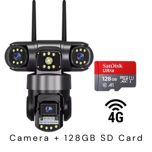 V380Pro 15MP 3-Lens 8K Security Camera – 4G/WiFi AI Human Detection Night Vision Waterproof CCTV