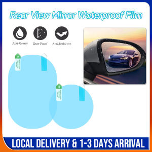 2 Pcs Car Rearview Mirror Anti Rain Film Car Side Rear view Mirror Film Waterproof Anti-Fog Rain-Proof Film  Car Window Clear Fog Protective Film  Rainproof Side Mirror Sticker 汽车后视镜防雨膜