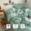 Dansunreve Washed Cotton Duvet Cover Single Queen Plain Quilt Cover Grey Blue Coffee Khaki Pink Quilt Cover King/Super King. 