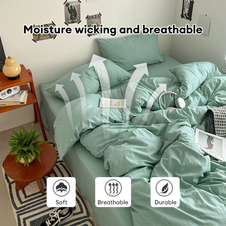 Dansunreve%20Washed%20Cotton%20Duvet%20Cover%20Single%20Queen%20Plain%20Quilt%20Cover%20Grey%20Blue%20Coffee%20Khaki%20Pink%20Quilt%20Cover%20King/Super%20King%20-%20Image%207