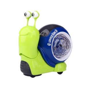 Mainan Anak Siput Goyang Berjalan Listrik Musik Lampu Toys Mainan Anak Puzzle 3-6 Tahun Bayi Musik Proyeksi Mainan Bayi