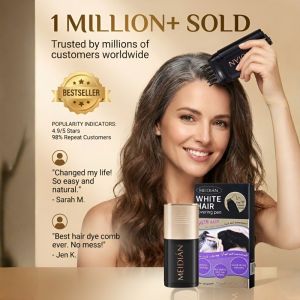 Plant Hair Dye Pen Natural Black Hair Color Easy Hair Coloring Stick Safe Gentle Formula No Ammonia Hair Beauty Tool Men Women