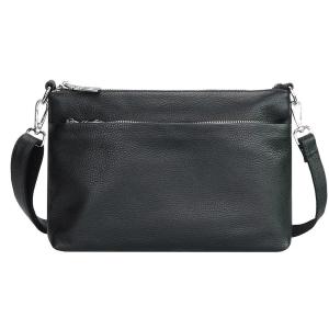 Royal Bagger Womens Solid Color Crossbody Bags Genuine Leather Small Square Bag Large Capacity Commuting Shoulder Purse 1913