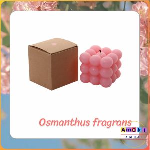 AmoKi Scented Candle Smokeless Essential Oil Aromatherapy Geometric Rubiks Cube Modeling Party Candle