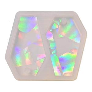 Light and Shadow Keychain Pendant Silicone Molds Geometric Coffin Earrings Mold DIY Ornaments Mould Decor