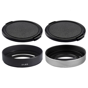 Metal Lens Hood with Adapters Rings Lens Accessory for X10 X20 X30 DSLR Cameras