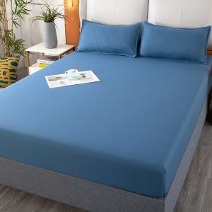 3In1 Fully Garterized Fitted Bedsheet Set Premium Canadian Cotton Hotel Quality Soft Smooth Skin Friendly Non Fade Breathable For Single Double Queen King Bed Includes✅ Free Pillowcases