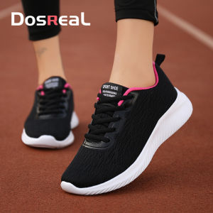 DOSREAL Women Sport Shoes Big Size 35-41 Korean White Sneakers Shoes For Women Breathable Fashion Casual Running Shoes Women Flats