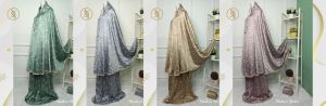 Mukena Dewasa Silk Premium Travel model 2in1 | Mukena Armani Renda | Armani Silk Premium Motif