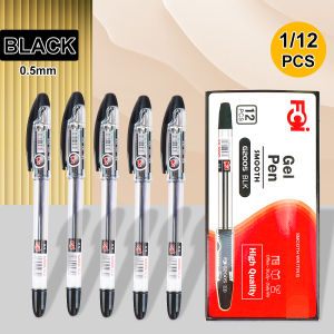FCI Gel Pen Smooth Writing Gel pen 0.5mm Thickness Color Black Red Blue Sold1pc and 12Pcs For School and Office Supply