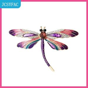 JCSYFAC Tinh Tế Rhinestone Con Chuồn Chuồn Trâm Thanh Lịch Đầy Màu Sắc Côn Trùng Pins Thời Trang Đảng Ba Lô Trang Trí Quần Áo Phụ Kiện Quà Tặng
