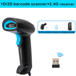 Boland 1D/2D Barcode Scanner  Supermarket Handheld QR Bar Code Reader 2.4G Wireless &Wired USB  Information Transmission For IOS Android