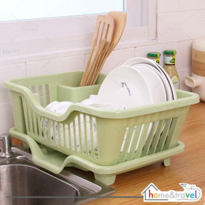 HOVELSHOP Rak Cuci Piring Wastafel Organizer Dapur Multifungsi Dish Dryer Pengering Piring Mangkok Alat Makan Drain Basket