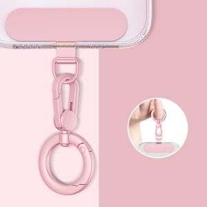 CRUSHES 360° Rotatable Phone Lanyard Clip Patch Detachable Stainless Steel Phone Tether Tab  Ultra-thin Phone Case Hanging Rope Snap