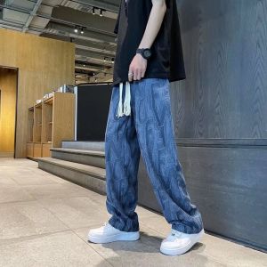 Mens Lettered Full Print Lightweight Flannel Casual Pants P842