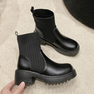 【Fast delivery】Fashion knitted short boots