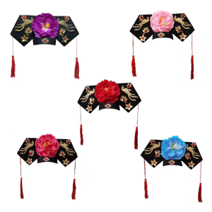 Traditional Chinese Headdress with Delicate Beading Comfortable Wear for Costume Lover and Cultural Celebrations