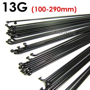 2026 25Pcs 13G Bicycle Spokes With Nipples Black Steel Mountain/Road Bike 2.3mm High Strength Electric Bicycle Spokes