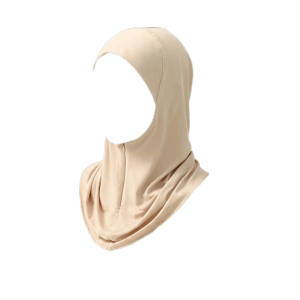 NBANLIKE Polyester Instant Cap Hijab Soft Elastic Inner Cap Convenient Hidden Zipper Full Coverage Hijab Prayer