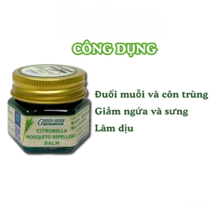 CAO XOA MUỖI ĐỐT DẦU CÙ LÀ THÁI LAN GREEN HERB COMBO 2 HŨ 10G | GIẢM NGỨA MUỖI ĐỐT CÔN TRÙNG CẮN