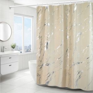 Colorlab French Style Curtain Shower Bathroom Waterproof for Bathroom Shower Curtain Washable Bathroom Curtain