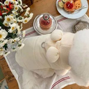 MP0Y Winter Dog Warm Clothes Cute Hat Windproof Dog Vest Coat Fashion Thickened Dog Hiking Jacket for Small Medium Dog