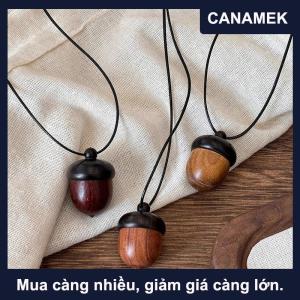 【CANAMEK】 Sáng tạo có thể mở ra acorn Mặt dây chuyền dài dây chuyền choker cho phụ nữ người đàn ông thích hợp áo len chuỗi trang sức quà tặng