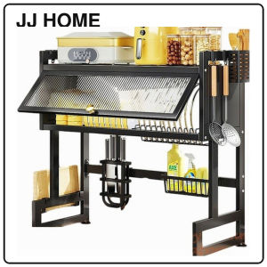 【JJ HOME】Kitchen Sink Drain Dish Rack with Cabinet Door Kitchen Storage Shelf