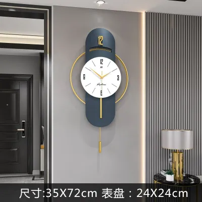 Đồng Hồ Lớn Hiện Đại Đồng Hồ Lủng Lẳng Im Lặng Khung Sắt Màu Morandi Dễ Đọc Con Số Lớn Đồng Hồ Treo Tường Khách Sạn Treo Tường Phòng Khách