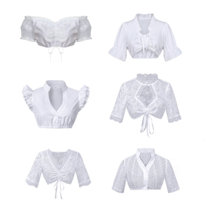 Ladies Bavarian Costumes Traditional Dirndl Blouse for Bavarian Oktoberfest Halloween Cosplay Theme Party and Daily Wear